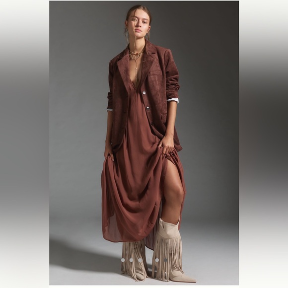 Anthropologie Jackets & Blazers - Anthropologie Dolan Left Coast Faux-Suede Boyfriend Blazer